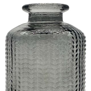 Mini Glas-Vase grau ca. 10 cm