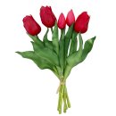 Deko Tulpen Strauß rot/pink 5 Stück