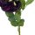 Deko Rose mit 3 Bl&uuml;ten lila ca. 30 cm