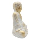 Keramik Buddha Deko-Figur gold/weiss ca. 25 cm