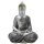 Buddha Deko-Figur silber/glitzer ca. 20 cm