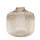 Glas-Vase geriffelt champagner ca. 11 cm