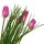 Deko Tulpen im Grasball lila ca. 24 cm
