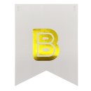 Girlande/Banner "Baby Boy" weiß/gold ca. 160 cm