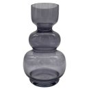 Asymmetrische Glas-Vase flieder/grau ca. 25 cm