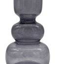 Asymmetrische Glas-Vase flieder/grau ca. 25 cm