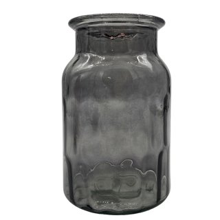 Glas Vase schwarz klar ca. 19 cm