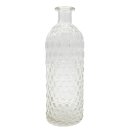 Glas Vase strukturiert klar ca. 21 cm