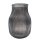Glas Vase gerillt anthrazit ca. 22 cm