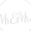 Metall Ring "Mr & Mrs" weiß Ø ca. 30 cm