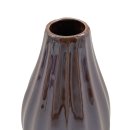 Kleine Keramik-Vase braun glasiert ca. 15 cm