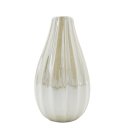 Kleine Keramik-Vase ceme glasiert ca. 15 cm