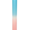 Echtwachs- Stabkerze blau/rosa ca. 22 cm