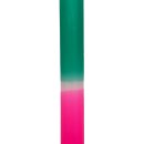 Echtwachs- Stabkerze dunkelgrün/pink ca. 22 cm