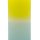 Echtwachs- Stumpenkerze gelb/blau ca. 11 cm