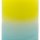 Echtwachs- Stumpenkerze gelb/blau ca. 6 cm