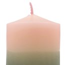 Echtwachs- Stumpenkerze rosa/grau ca. 6 cm