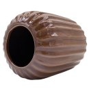 Keramik-Vase braun glasiert ca. 14 cm