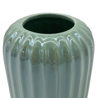 Keramik-Vase grün glasiert ca. 14 cm