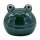 Keramik Frosch dunkelgrün glasiert