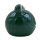 Keramik Frosch klein dunkelgr&uuml;n glasiert