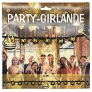 Party-Girlande 30. Geburtstag schwarz/gold