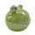 Keramik Frosch hellgr&uuml;n glasiert