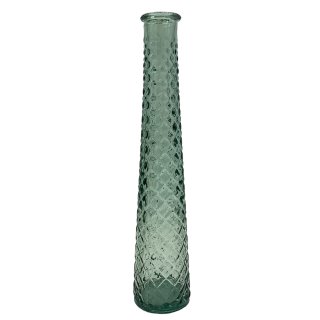 Glas Vase strukturiert gr&uuml;n ca. 32 cm