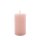 LED Echtwachs-Kerze rosa ca. 10 cm