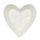 Keramik Dip-Schälchen Herz weiß  ca. 10 cm