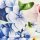 Outdoor Deko-Kissen mit Blumenmuster mint/bunt ca. 45 cm