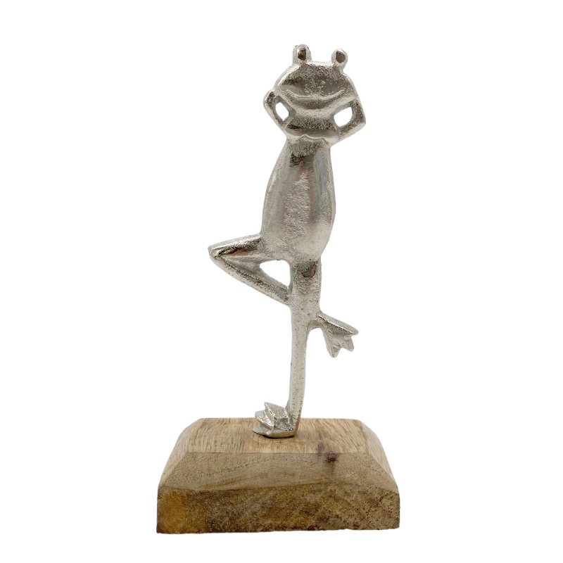 Gartenstecker Frosch Auf Rohrkolben – Rostig, Ca. 63 Cm Hoch, Aus Metall Für Garten-Deko