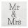 Servietten mit Schriftzug " Mr & Mrs "  20 Stück weiß ca. 33 cm