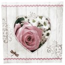 Servietten vintage rosa/weiß  20 Stück ca. 33 cm