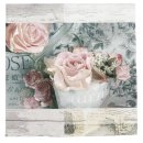 Servietten vintage floral rosa/grau/wei&szlig;  20...