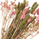 Trockenblumen-Bund rosa/natur ca. 45 cm