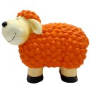 Süßes Keramik-Schaf für drinnen und draußen groß orange