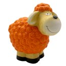 Süßes Keramik-Schaf für drinnen und draußen klein orange