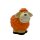 Süße Mini Keramik-Schafe im 2er Set für drinnen und draußen orange