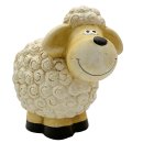 Süßes Keramik-Schaf für drinnen und draußen klein beige/natur