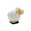 Süße Mini Keramik-Schafe im 2er Set für drinnen und draußen weiß