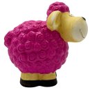 Süßes Keramik-Schaf für drinnen und draußen klein pink