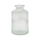 Mini Glas-Vase strukturiert klar ca. 10 cm
