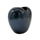 Keramik Herz Vase schwarz 12 cm