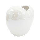 Keramik Herz Vase weiß 8 cm