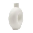 Keramik Vase rund weiß 14 cm