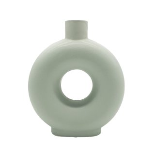 Keramik Vase rund mint 14 cm