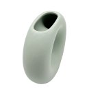 Keramik Donut Vase rund mint 13 cm
