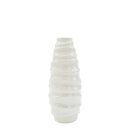 Hochglanz Keramik Vase Asymmetrisch Creme 15 cm