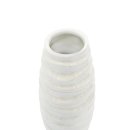 Hochglanz Keramik Vase Asymmetrisch Creme 20 cm